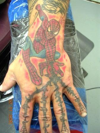 Temporary Wallpaper on 3d Tattoos Spiderman   3d Pictures Gallery