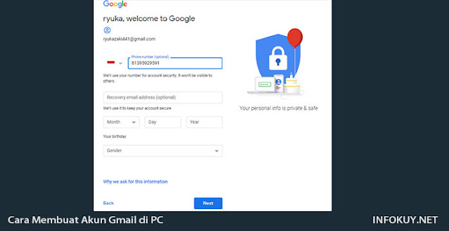Cara Membuat akun Gmail di PC #3