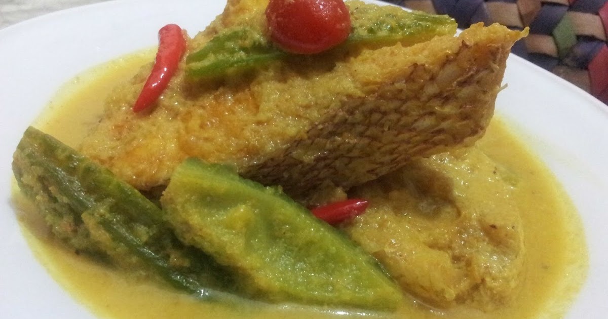 Resepi Ikan Merah Masak Gulai Kunyit Peria - Resepi Fesbuk