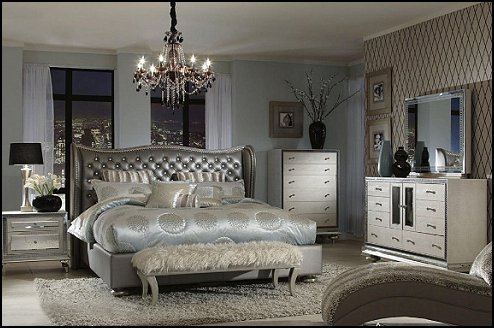 Hollywood glam style bedrooms - vintage glam - old style Hollywood ...