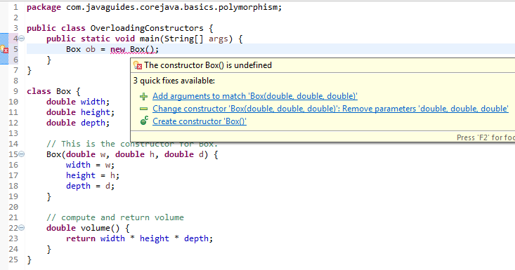 Overloading Constructors in Java with Examples