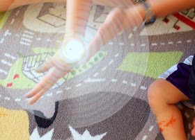 pretty design made by twirling whirly copter toy