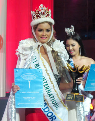 Maria Fernanda Cornejo is the winner of Miss International 2011 held on November 6, 2011 in Chengdu, China