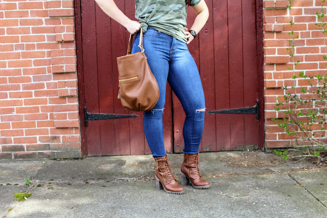 OOTD: Cognac & Camo