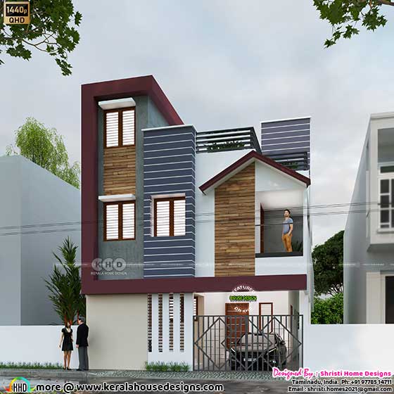 1840 square feet 3 bedroom modern home design