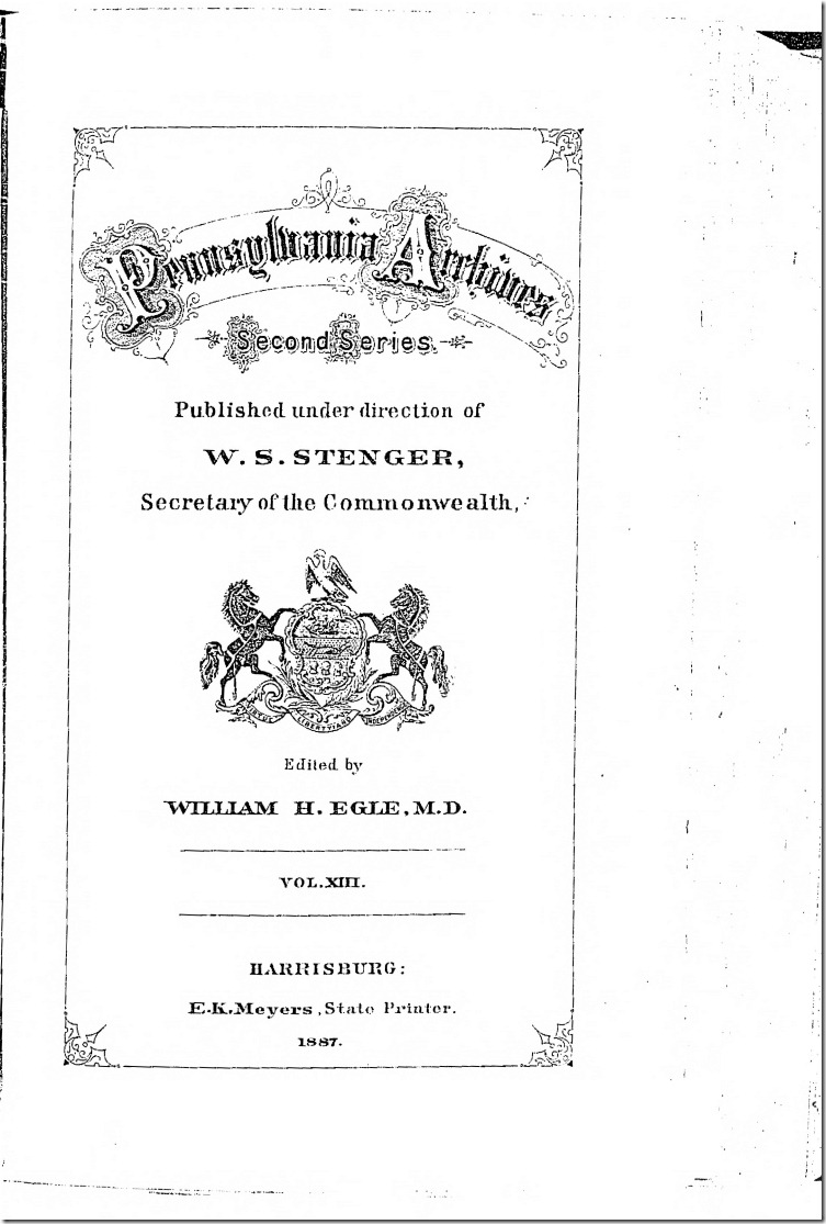 Pennsylvania Archives Series 2 Volume 13 Pennsylvania Archives Page ii