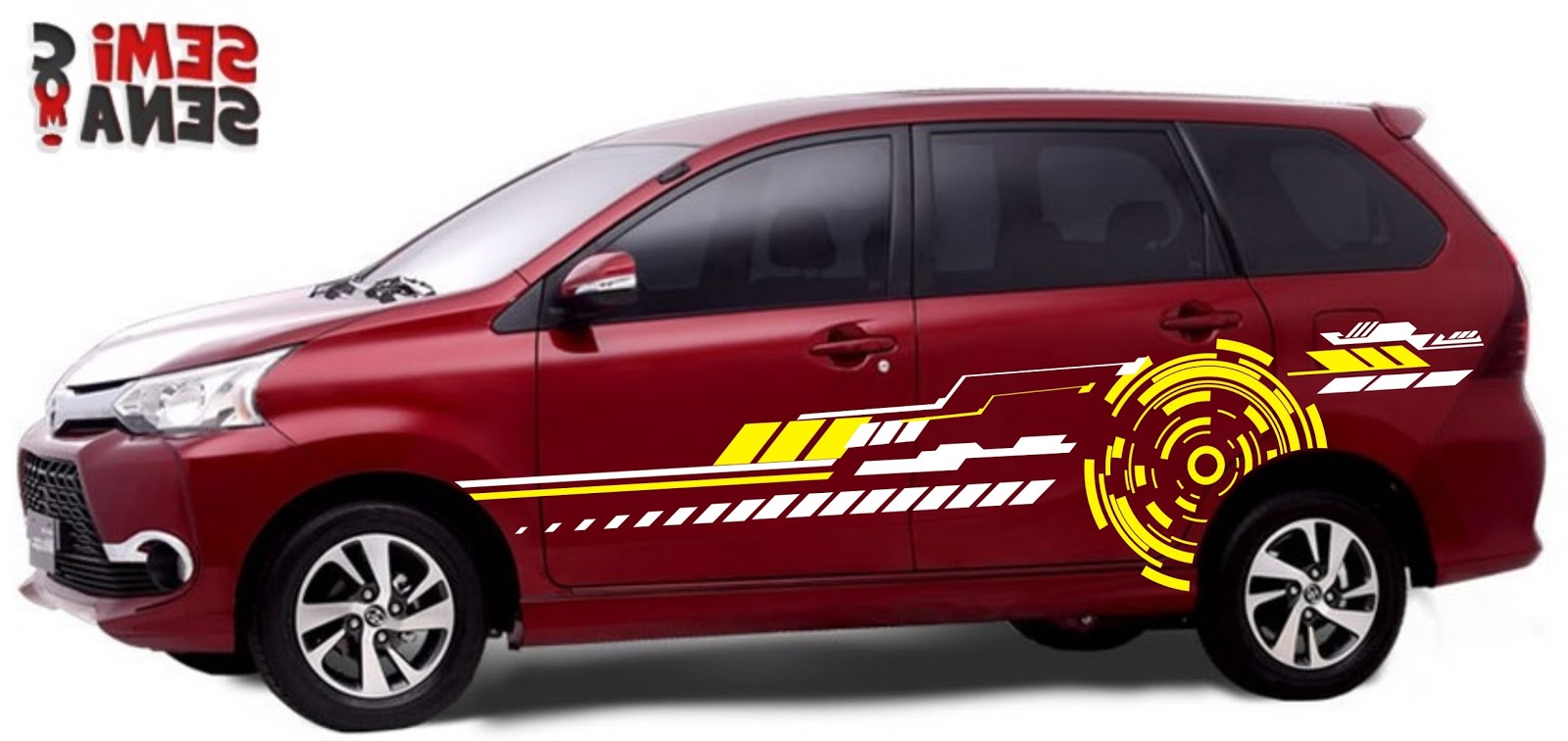 Gambar Cutting Sticker Mobil Xenia Merah Modifikasi Motor