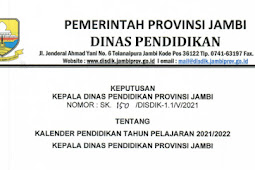 Kalender Pendidikan (Kaldik) 2021/2022 Jambi (PDF)