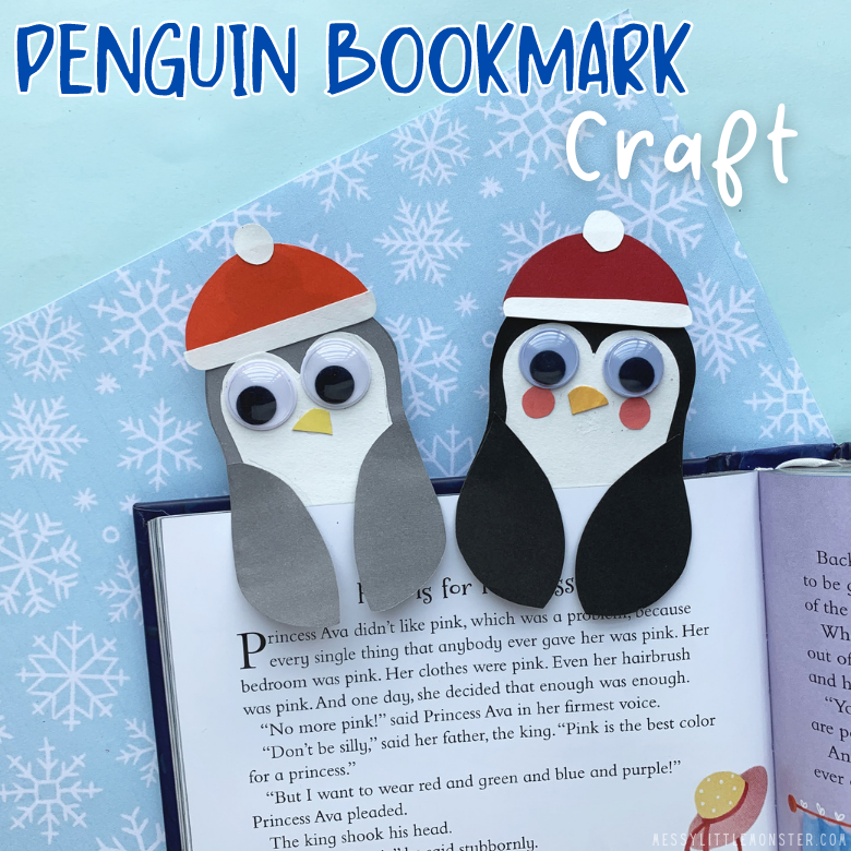 penguin bookmark craft