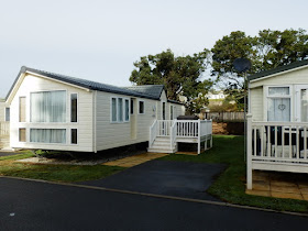 Holiday caravans at Par Beach, Cornwall
