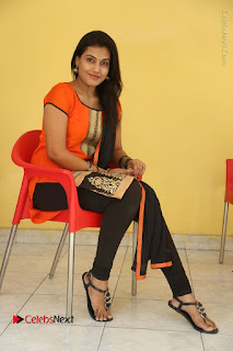 Telugu Actress Chandana Stills in Salwar Kameez at Karam Dosa Movie Press Meet  0091.JPG