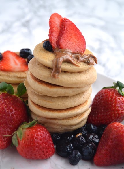 Mini Whole-Grain Pancakes + High Calorie Foods for Toddlers