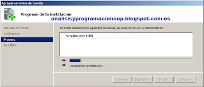Instalación de Internet Information Services  IIS