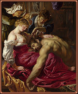 Sansón y Dalila, por Rubens