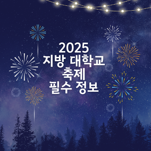 2025 지방 대학교 축제 필수 정보