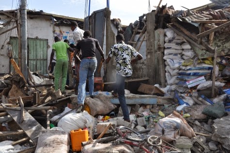 Photos: Scene of today's bomb blast in Maiduguri market9