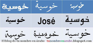 JOSE EN ARABE PARA TATUAJES