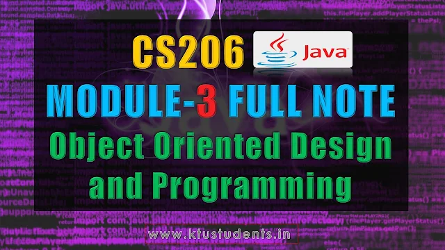 Module 3 Note-CS206 [JAVA]