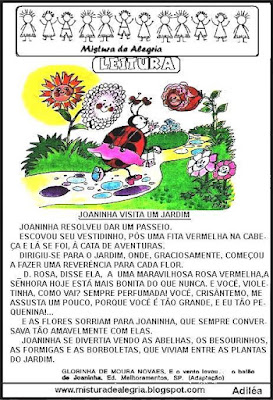 Leitura e interpretação alfabetização,primavera