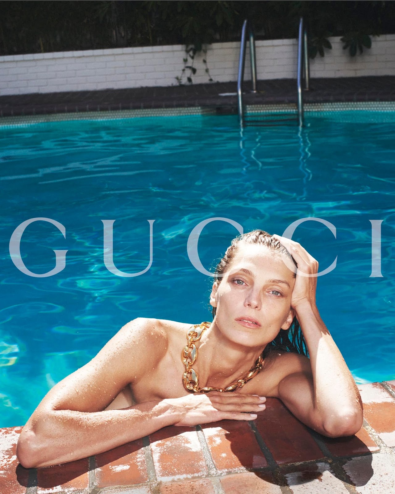 Daria Werbowy in Gucci Jewellery A/W 2023 Ad Campaign by David Sims