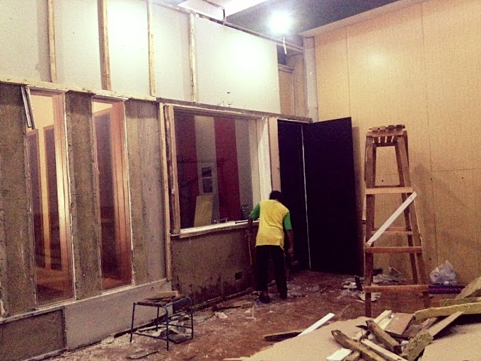 Hari ke 3 Renovasi peredaman Studio musik (Pembongkaran studio recording)