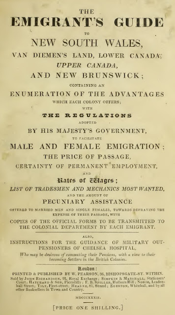 The Emigrant's Guide to New South Wales and Van Diemen's Land 1832 - Part I - Introduction