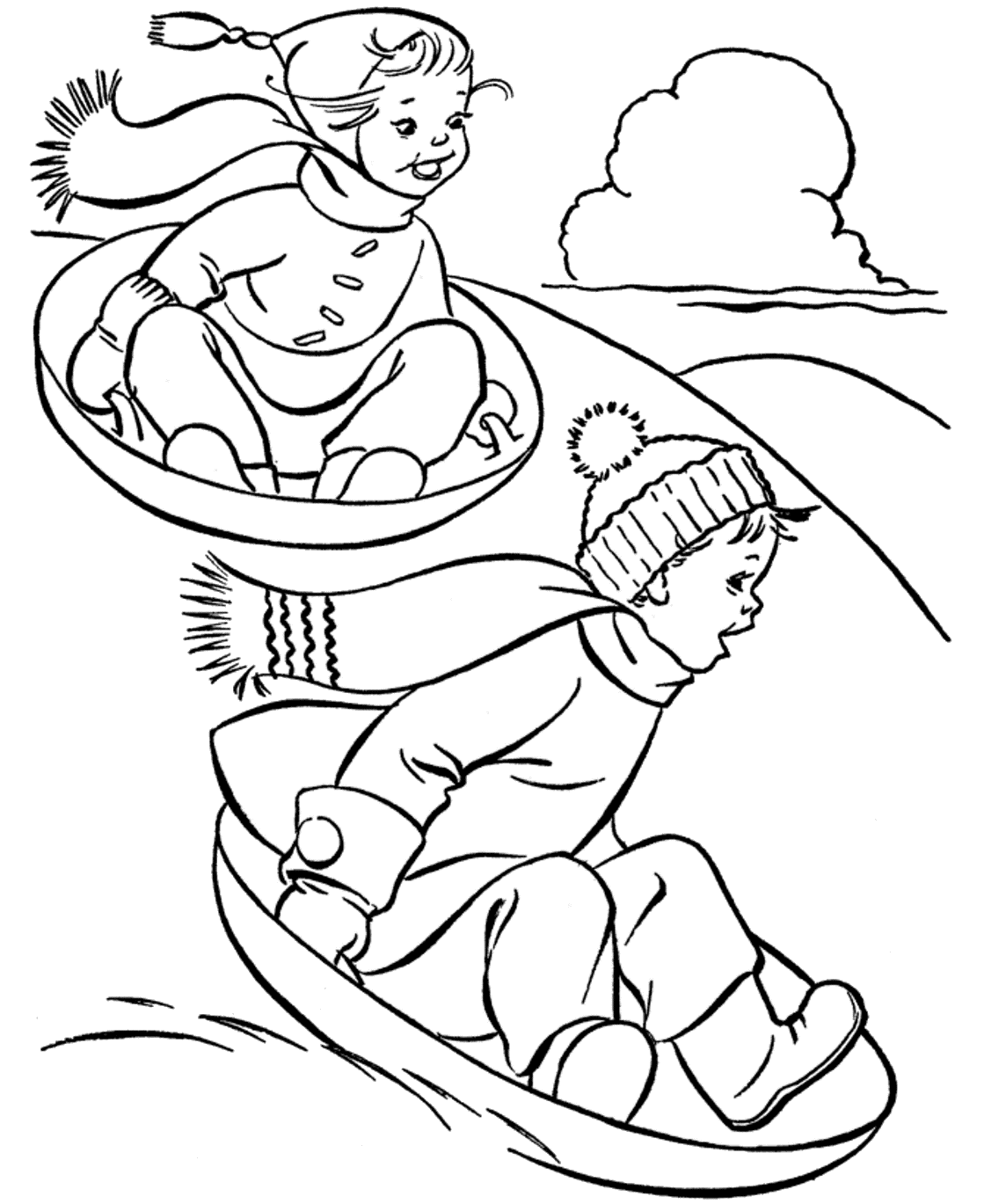 Sports Photograph Coloring Pages Kids: Winter Sports ...