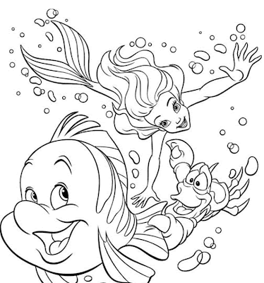 Ariel Coloring on Disney Princess Ariel Coloring Pages