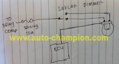 masa lampu vario lewat ECU