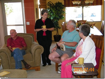 Thursday Couple's Bible Study at Jan & Bob's today