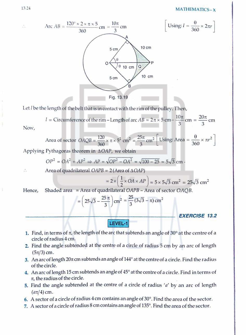 RD Sharma Class 10 Mathematics | Chapter13: Areas related to Circles