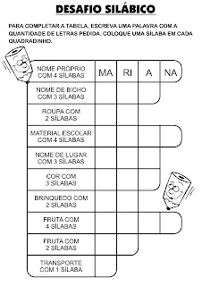 ATIVIDADES DE PORTUGUÊS PARA 3° ANO GRAMÁTICA INFANTIL