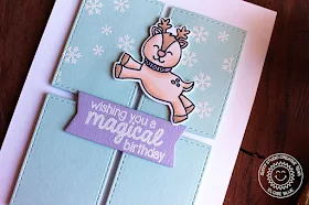 Sunny Studio Stamps: Gleeful Reindeer Magical Birthday Card by Eloise Blue.