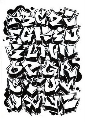 Graffiti-Letters-Alphabet-Designs-Sketches-A-Z-Black