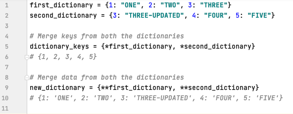 Merge two dictionaries in Python