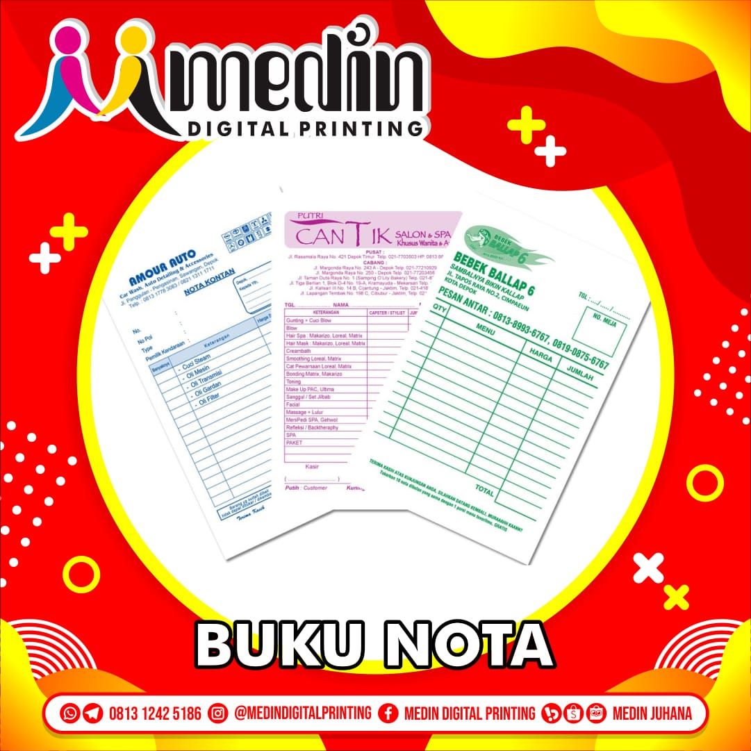 Buku Nota Medin Digital Printing Berkualitas