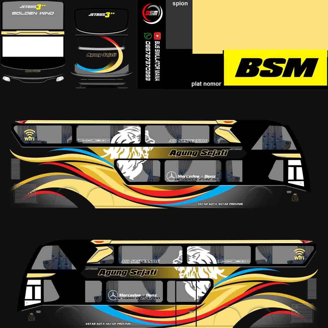 livery bussid agung sejati bimasena sdd