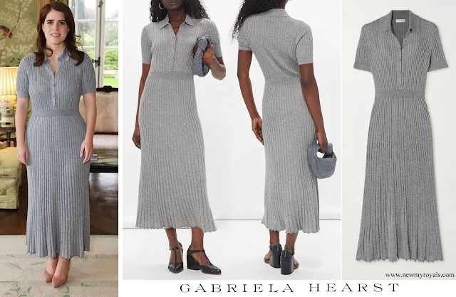 Princess Eugenie wore Gabriela Hearst Amor ribbed cashmere-blend midi dress