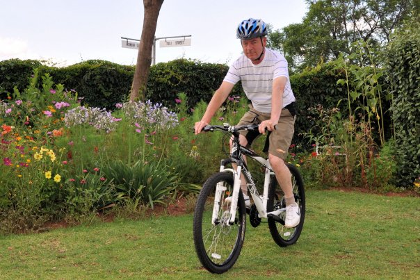 Ron on his mountain bike