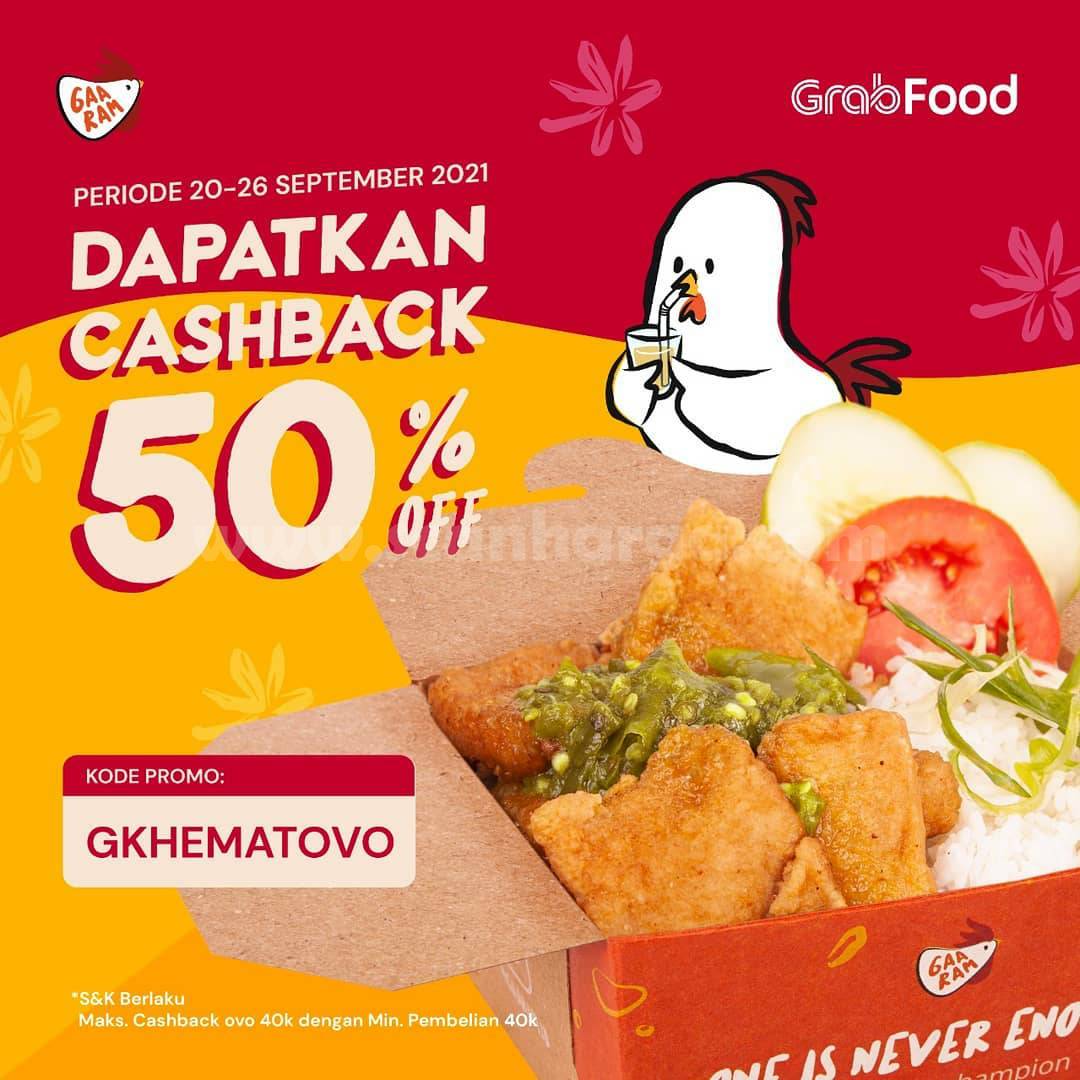 GAARAM Promo GRABFOOD - Dapatkan Cashback 50 Off*