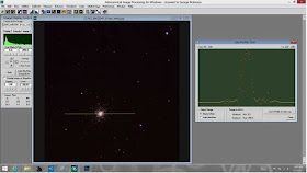 Using spherical extened object like M3 to estimate size used in surface brightness calculation (Source: Palmia Observatory)