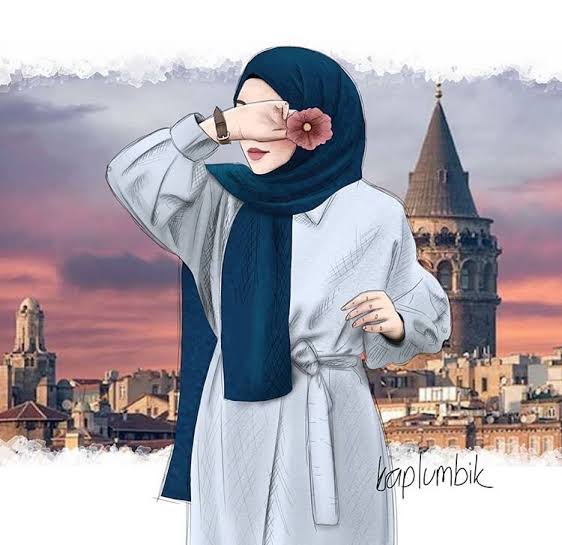 Attitude hijab girl animated