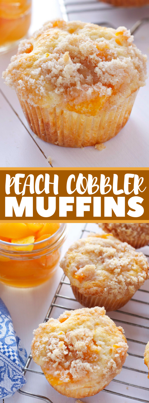 PEACH COBBLER MUFFINS #cupcake #dessert