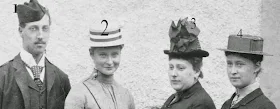 1-prince Albert Victor de Galles 2-princesse Alix de Hesse et du Rhin 3-princesse Henry de Battenberg 4-princesse Irene de Hesse et du Rhin