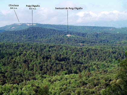 El Santuari de Puig-l'Agulla des del Mirador de Puig Moltó