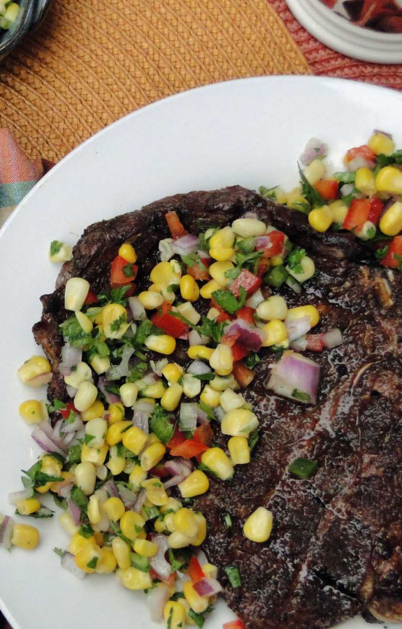 Chili Rub Steak with Corn Salsa Recipes