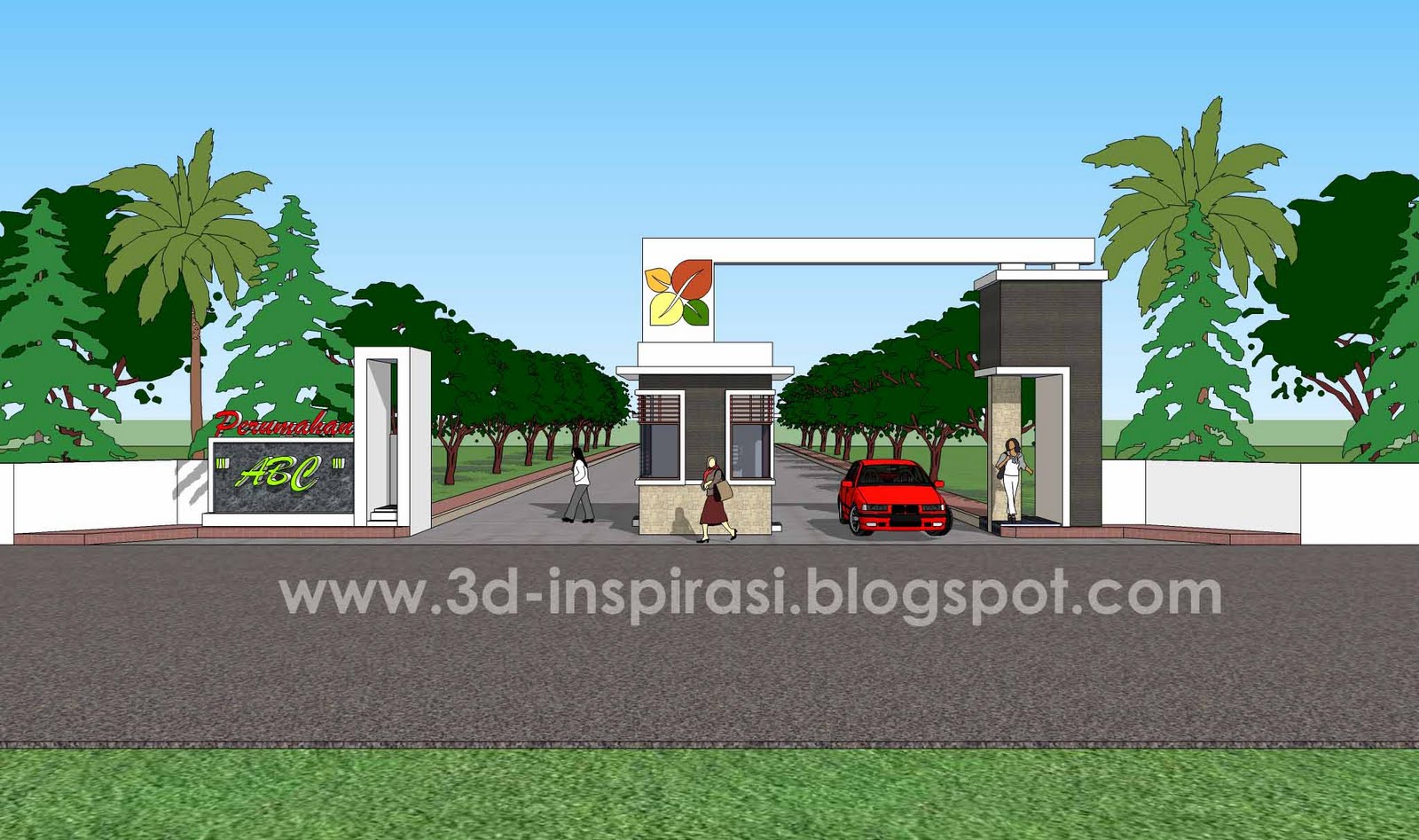 3d inspirasi Gapura Untuk Perumahan 