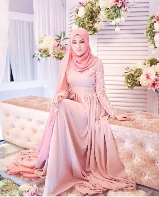 model gaun pesta muslim dari brokat 2016