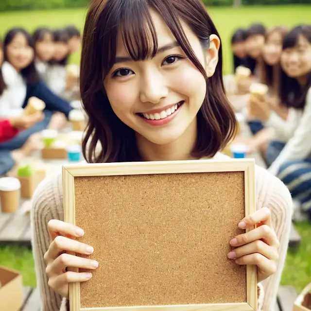 Picnic,Asians,Female Teacher,Message Board,AI Image, Free Stock Photo011