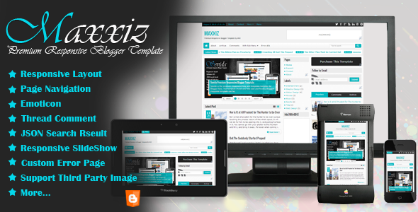 Maxxiz Premium Responsive Blogger Template Poster